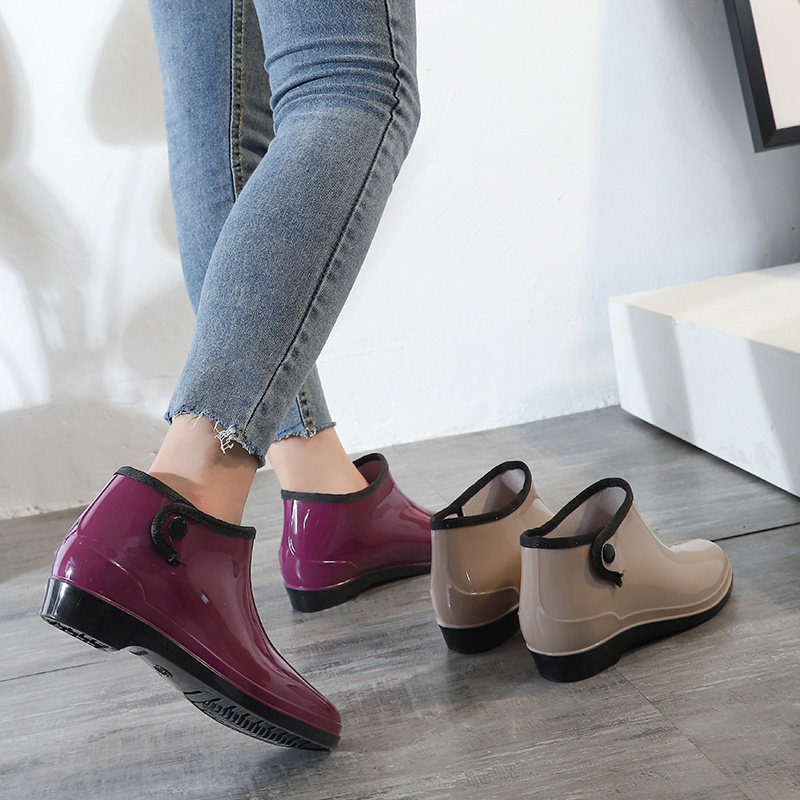 雨鞋女夏季时尚款外穿软底防滑水鞋短筒防水轻便高跟新款四季雨鞋