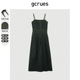 gcrues设计感小众吊带连衣裙2024年夏季新款赫本风牛仔裙子女春装