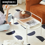 MINEFINE|Poetry and Song. Coffee table|Nordic modern iron acrylic combination coffee table ins style design coffee table