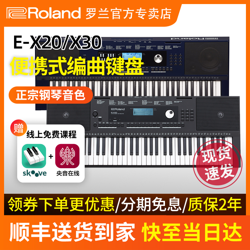 Roland罗兰电子琴E-X20 EX30儿童初学者成年61键专业幼师专用弹唱