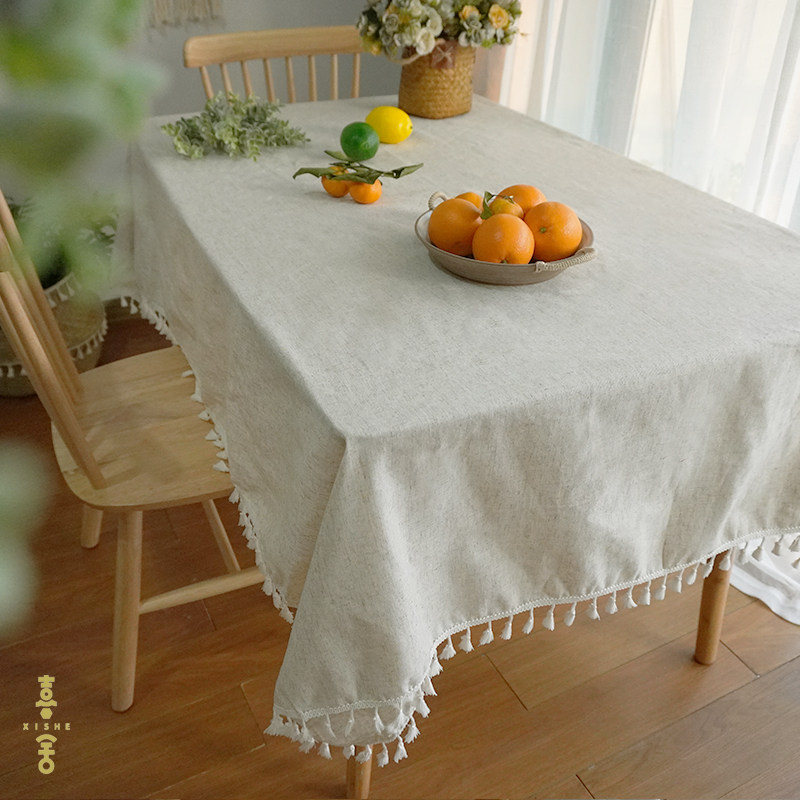 一折北欧风桌布 棉麻亚麻
