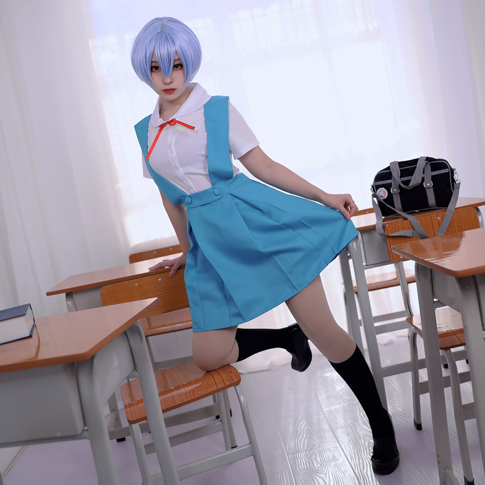 现货新世纪福音战士cosplay校服绫波丽明日香动漫服装裙子套装女