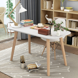 书桌现代简约电脑桌家用台式简易实木学习桌卧室小桌子家具促销