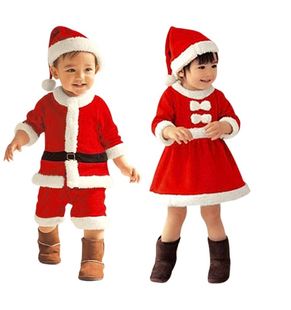 圣诞节衣服儿童圣诞服装男女童幼儿园活动演出服饰圣诞老人演出服