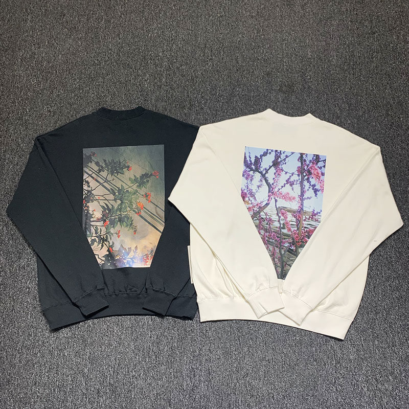 高街fear of god fog 复线花卉相片艺术家限定圆领卫衣情侣宽松