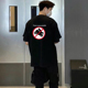 机车风禁止压弯翘头纯棉圆领重机车骑行透气短袖摩托男女夏tee