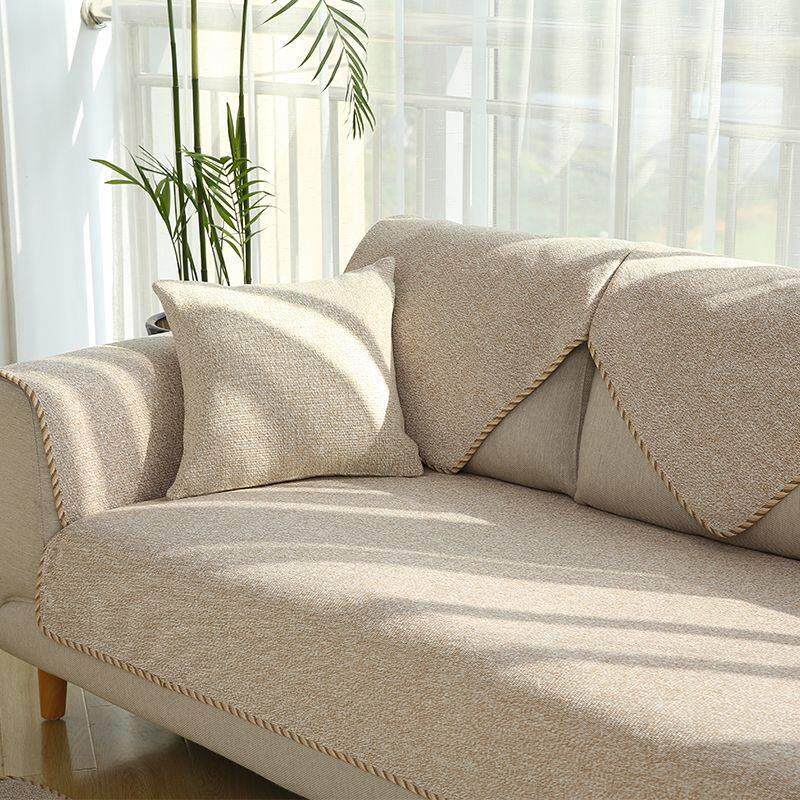 一折沙发垫布艺 组合套装 棉麻_布艺沙发垫子四季通用组合套装沙发套