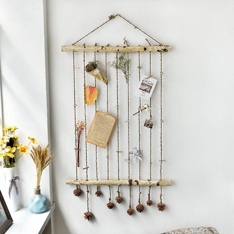 一折照片墙装饰 麻绳夹子 小清新