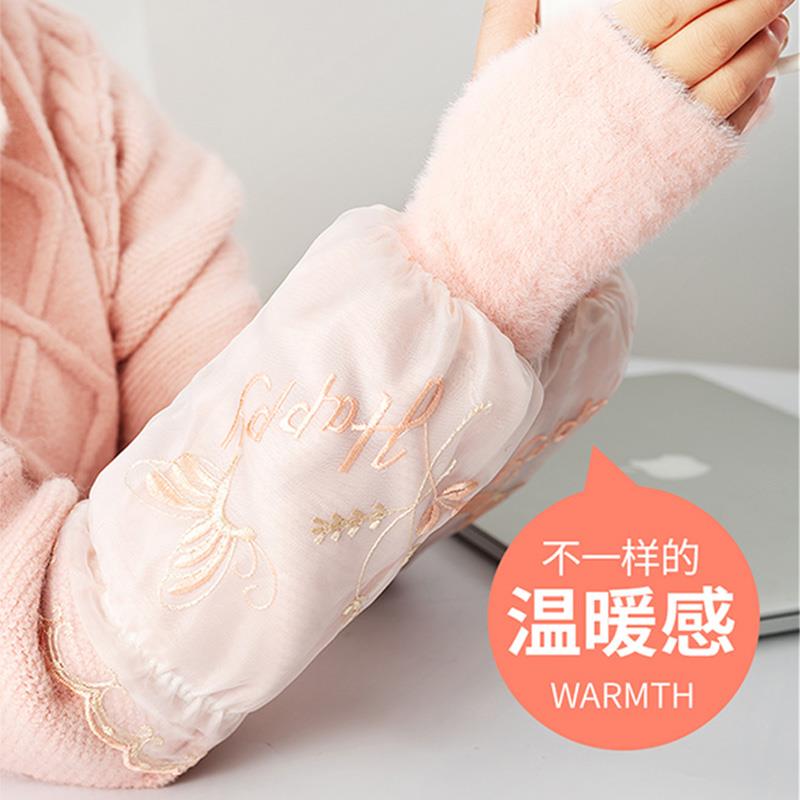 高颜值暖手袖套女袖套手套一体新款成人儿童工作防脏学生洋气