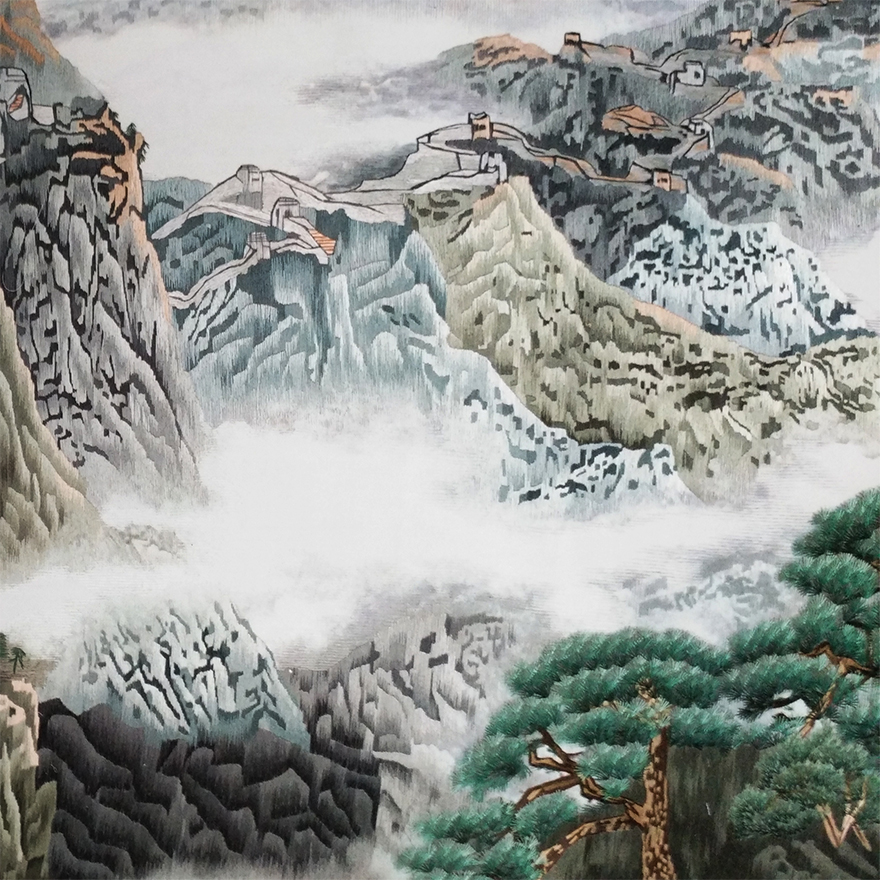 苏绣世家《锦绣江山》钱菊凤大师作品