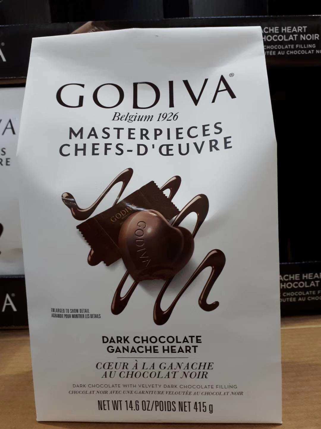 godiva黑巧克力代购_加拿大代购godiva/歌帝梵黑巧克力独立小包装415g