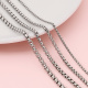 2-4mm不锈钢方珍珠链条环环相扣项链 手工DIY手链锁骨链饰品材料