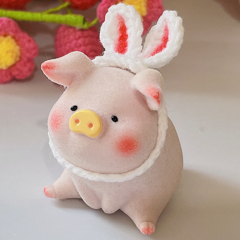 lulu猪衣服兔耳朵装饰盲盒公仔娃衣手作配饰噜噜猪吸猫酱正版潮玩