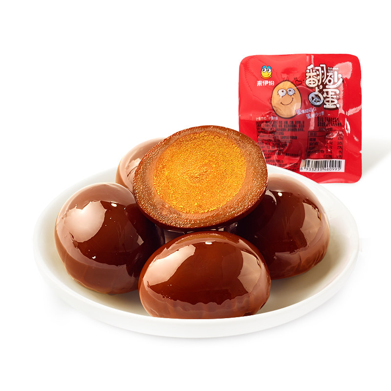 来伊份500g鸡蛋喜蛋零食翻砂卤蛋