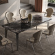 微晶石大理石长方形餐桌家用轻奢现代简约高级感别墅高端奢石饭桌