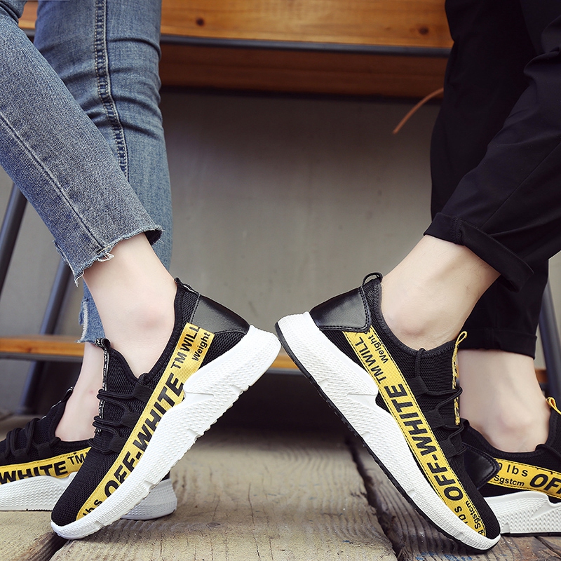 运动鞋女情侣鞋夏季学生跑步鞋2018新款休闲透气轻便白色健身鞋男