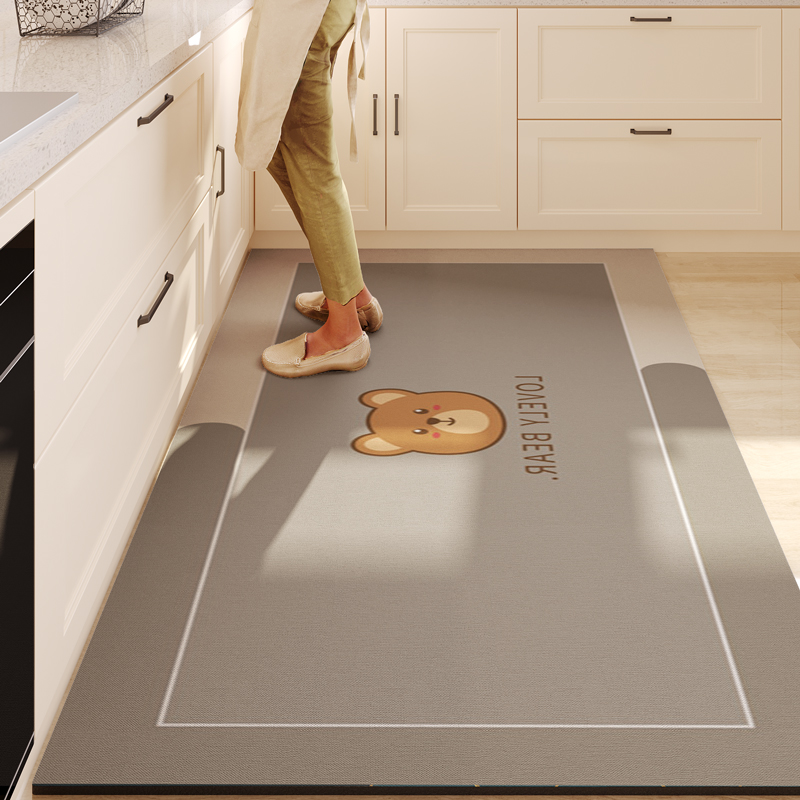 厨房软硅藻泥地垫吸水吸油防滑满铺地毯防水防油可擦免洗耐脏脚垫