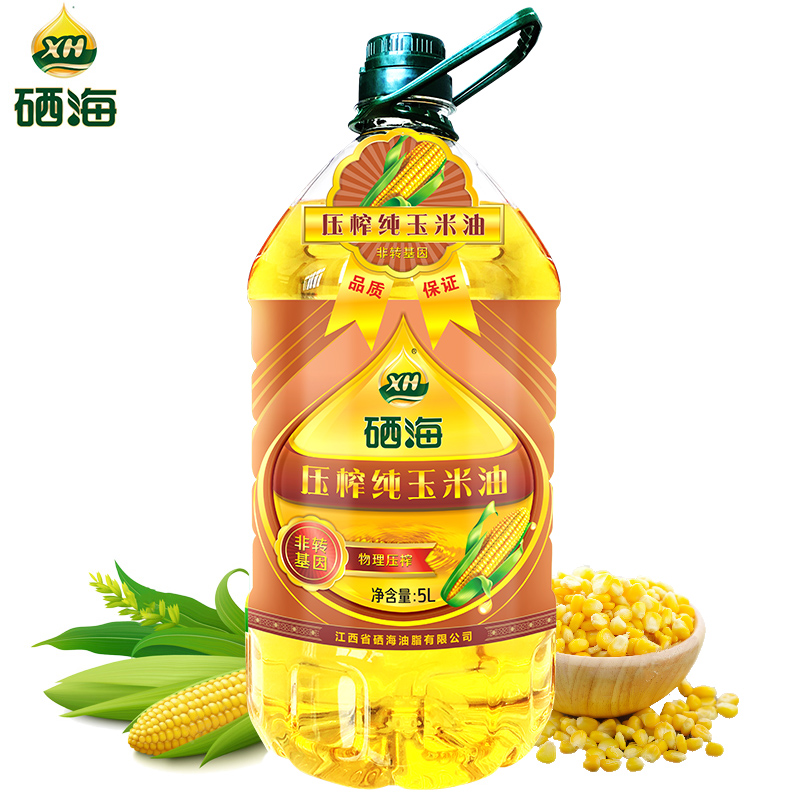 【日期新鲜】硒海物理压榨纯玉米油5L 健康食用油 玉米油