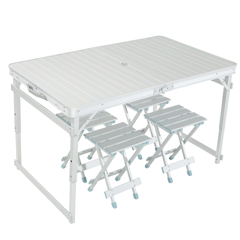 全铝合金折叠桌户外折叠桌椅便携式露营烧烤桌子野餐用品装备套装