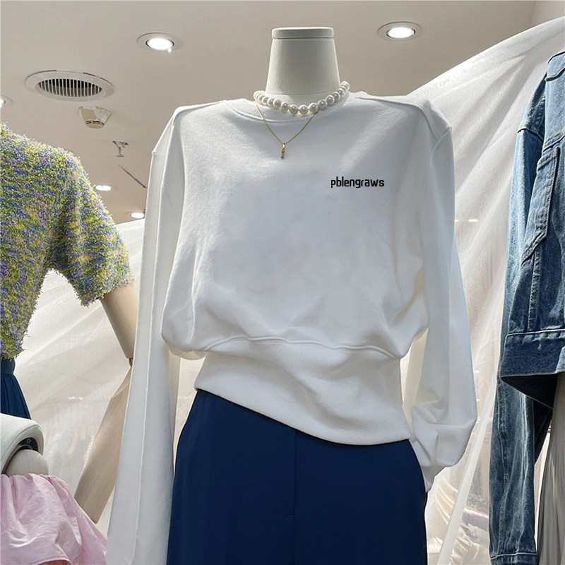 白色卫衣短款女