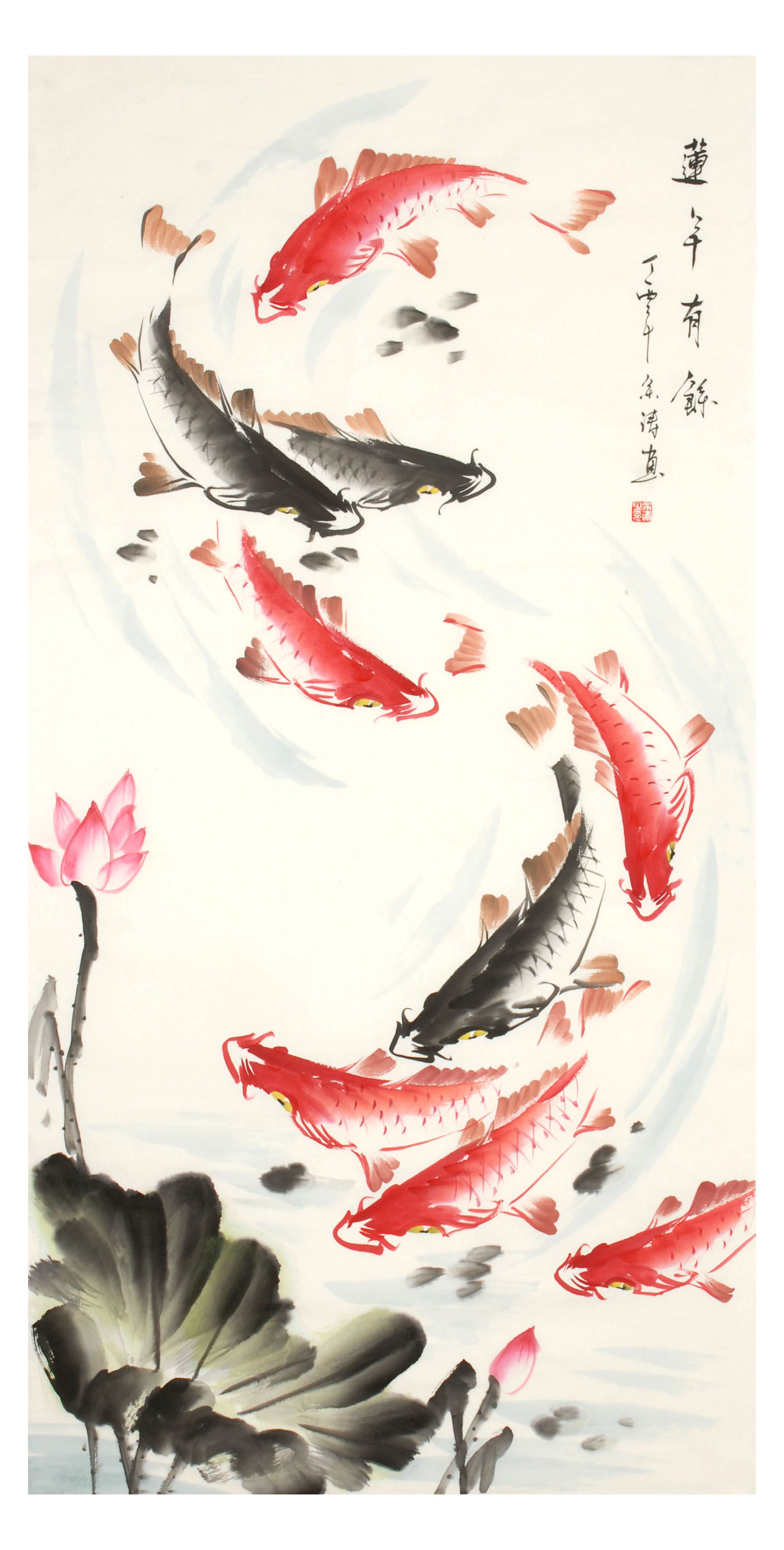 职业画家 余涛《莲年有余》tbyt1366879