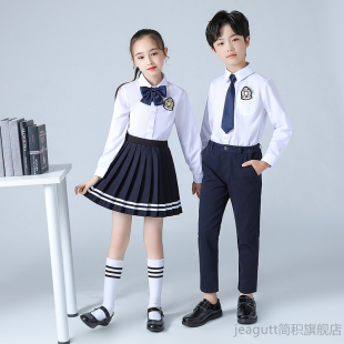 新款儿童演出服中小学生大合唱表演服装英伦风校服诗歌朗诵幼儿园