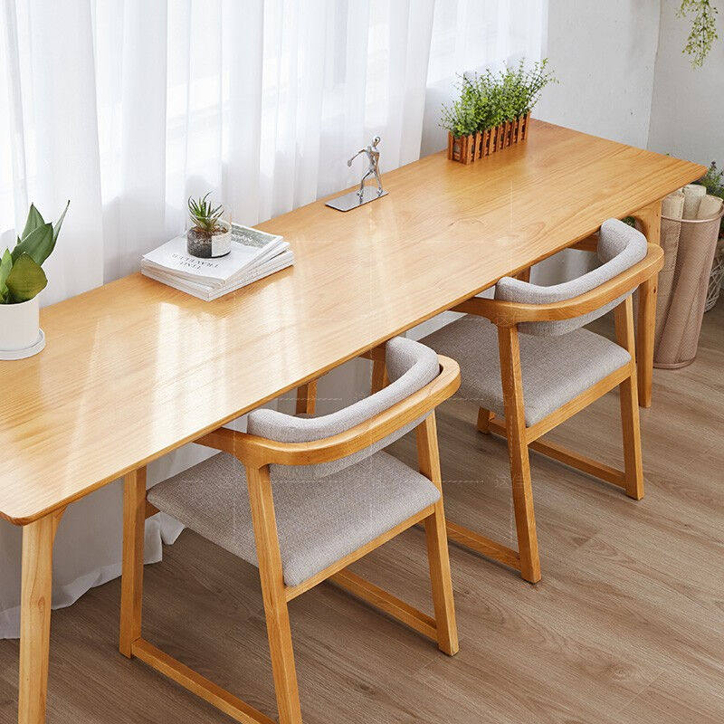 儿童书桌写字桌家用双人北欧实木双人桌家用小户型简易靠墙桌子窄