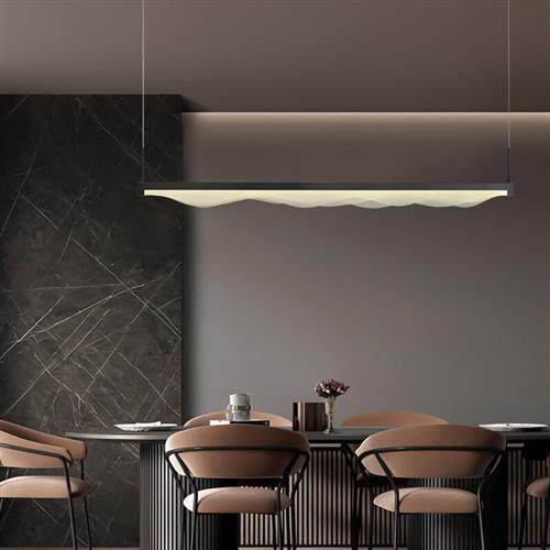 卡心意式轻奢长条餐厅吊灯现代简约北欧全铜一字极简吧台书房茶室