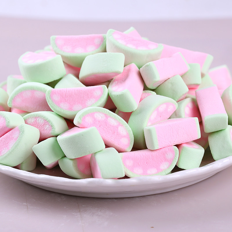 企鹅贝贝1000g西瓜卡通可爱造型棉花糖diy蛋糕彩色咖啡伴侣包邮