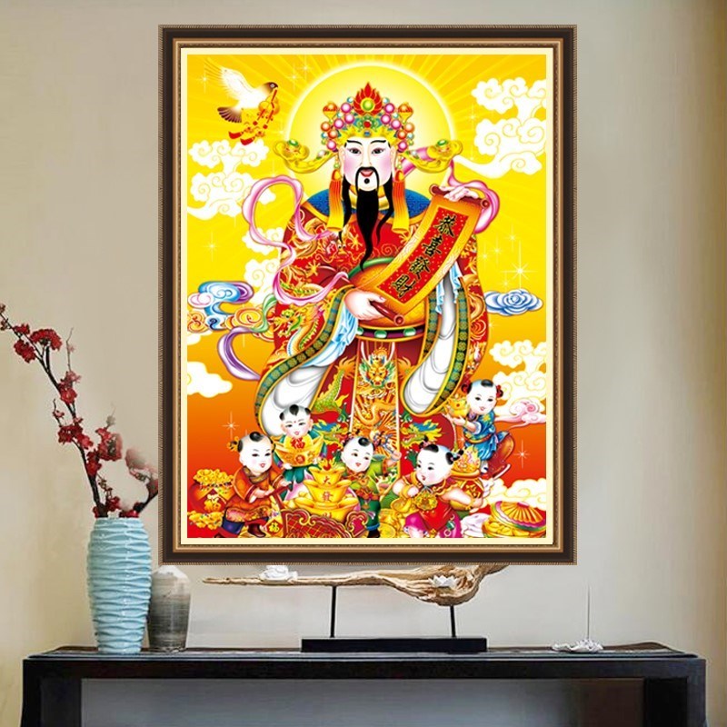 Chinese style Cross stitch classical Ethnic style a living room Across the board Embroidery Entrance Vertical version Significant Cotton Silkin the Home Fabric , Stitch & Tools Accessories , Cross Stitch Kit category - from Buy2taobao.com to provide professional Taobao agent buy service