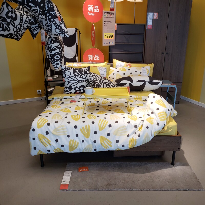 温馨ikea宜家布瓦拉床上用品被套被罩枕套床品学生宿舍家用单双人