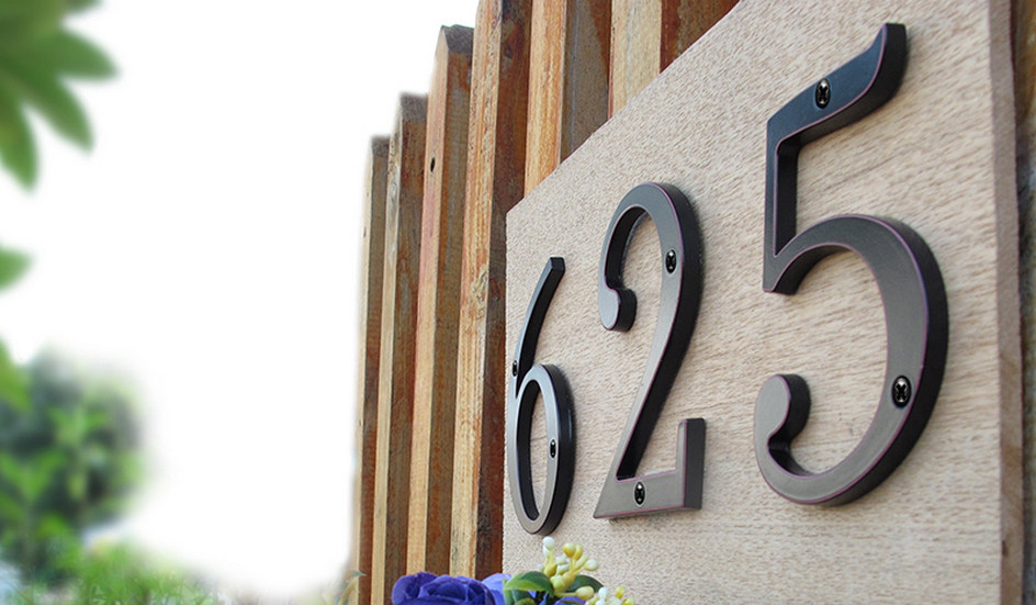 101mm高锌合金刷红边数字门牌酒店公寓会议室门牌识别号