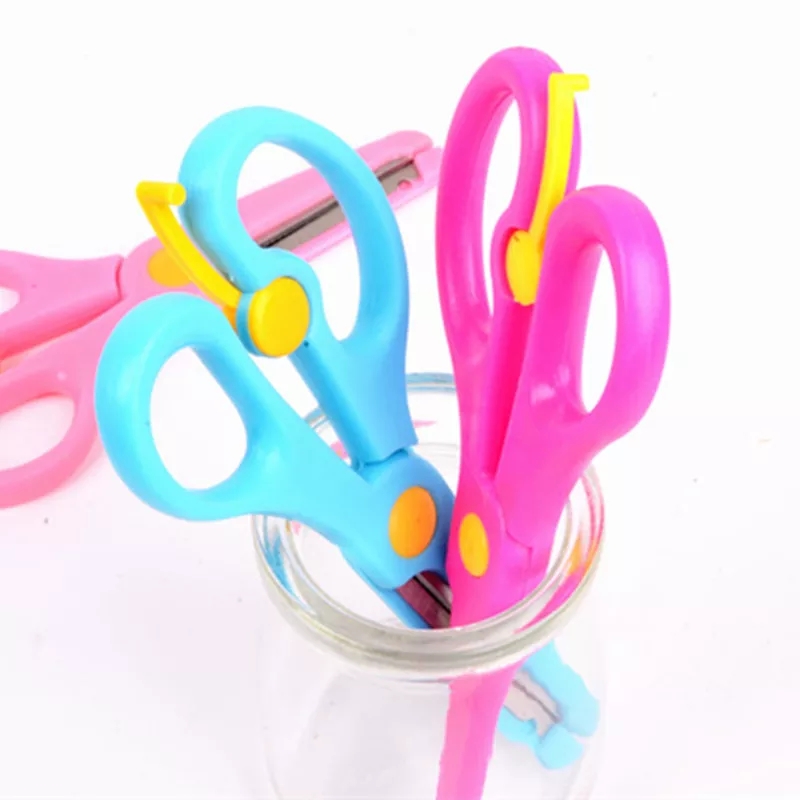 children security Round scissors Students Children DIY manual scissors comfortable Spring Scissors 5in the Electronic Dictionary/Electronic paper book/Stationery , Crop supplies , Scissors category - from Buy2taobao.com to provide professional Taobao agent buy service