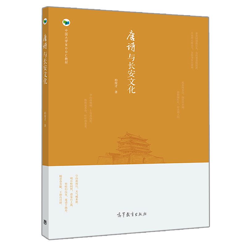 唐诗与长安文化 唐代长安爱情政治教道教科举女性酒文民俗文化 风景名胜西域文化诗歌 中国古典诗歌传统文化教材图书籍