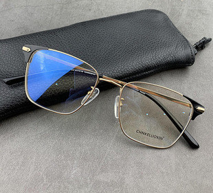 十字架眼镜架男titanium纯钛超轻大框商务近视眼镜框大框大脸眼镜