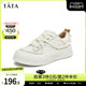 Tata他她厚底板鞋女设计感小众帆布鞋透气小白鞋2023冬新GDW01CM3