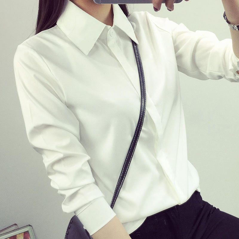 加绒加厚白衬衫女长袖秋冬韩版宽松职业装学生保暖打底衫大码衬衣在类目 女装/女士精品, 衬衫中 - 来自Buy2taobao.com提供专业的淘宝代购服务