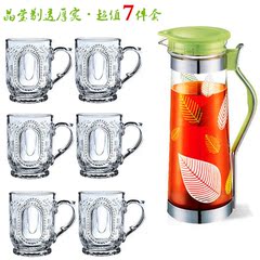水具水杯套装耐高温凉水壶家用玻璃杯咖啡杯耐热茶杯客厅杯具创意