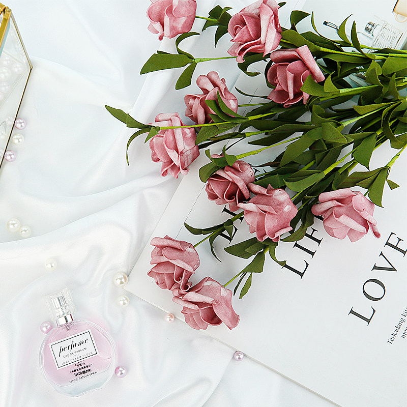 ins风仿真泡沫玫瑰花束装饰花拍照道具美食生活摆拍摄影拍摄背景