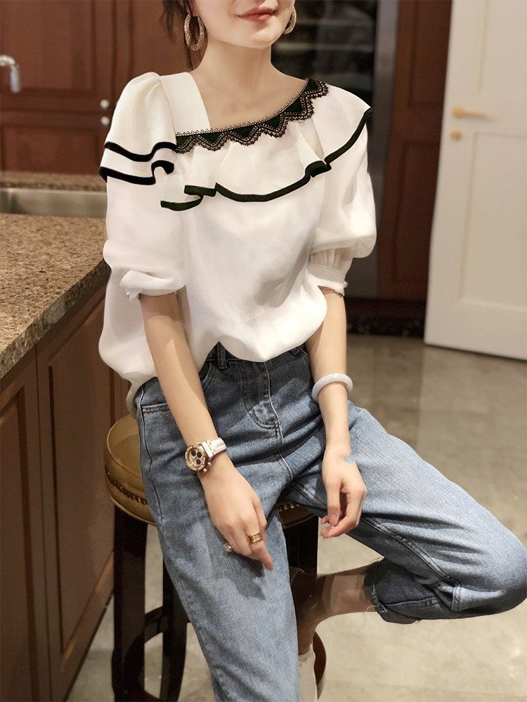 女衬衫灯笼袖泡泡袖