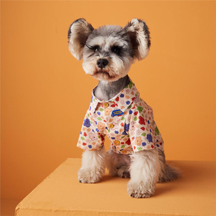 春夏季小狗狗衣服马尔济斯约克夏泰迪雪纳瑞比熊柴犬宠物可爱衬衫