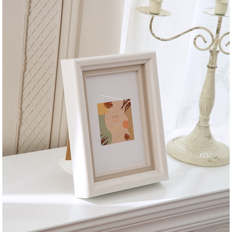 中式结婚登记六寸办公桌桌摆摆设摆件百岁白色框白相框