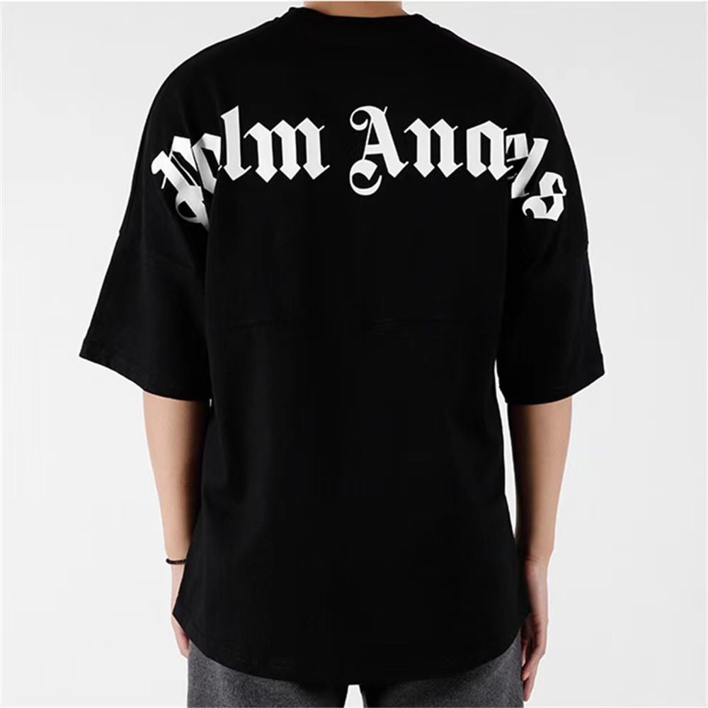palm angels棕榈天使后背大字母logo印花圆领短袖美潮街头男女t恤
