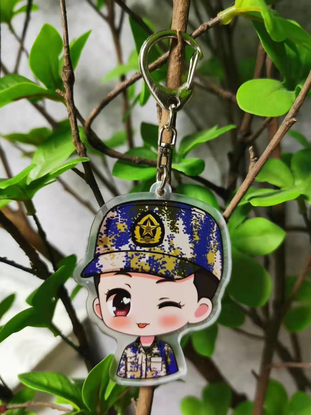 一折曾小萌_曾小萌军人钥匙扣硅胶q版卡通军人钥匙