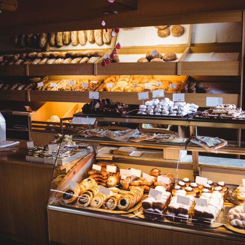 烘培店面包房洪培店铺奶茶甜点店铺装修设计效果图公装公司