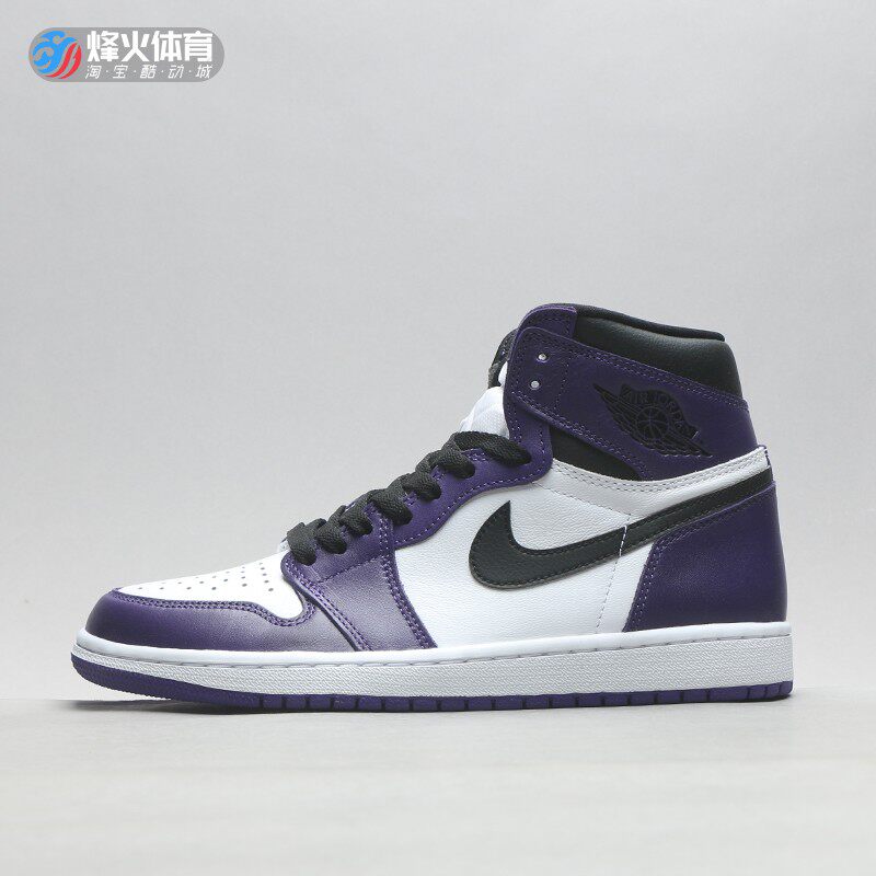 现货 烽火 air jordan 1 aj1白紫脚趾 紫葡萄555088 575441-500