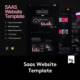黑化风响应式SaaS平台网站WEB UI界面设计Figma/Sketch格式模板