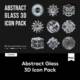 45款3D立体水晶玻璃抽象几何Icons图标PNG免抠图+Blender模型素材