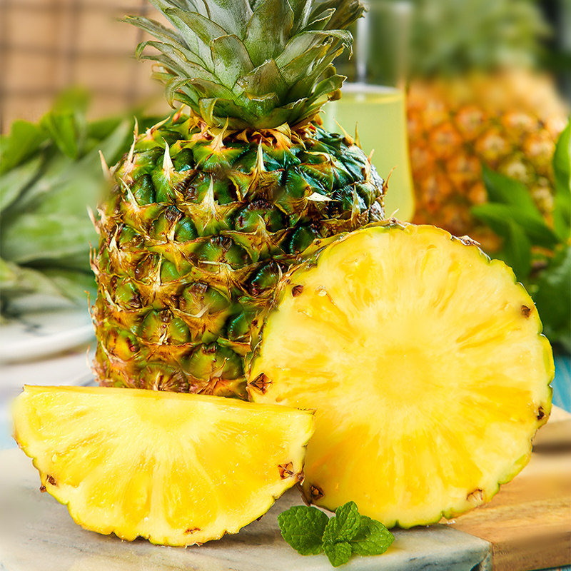 天使芳菲海南凤梨水果新鲜9斤包邮金钻无眼手撕牛奶凤梨金菠萝