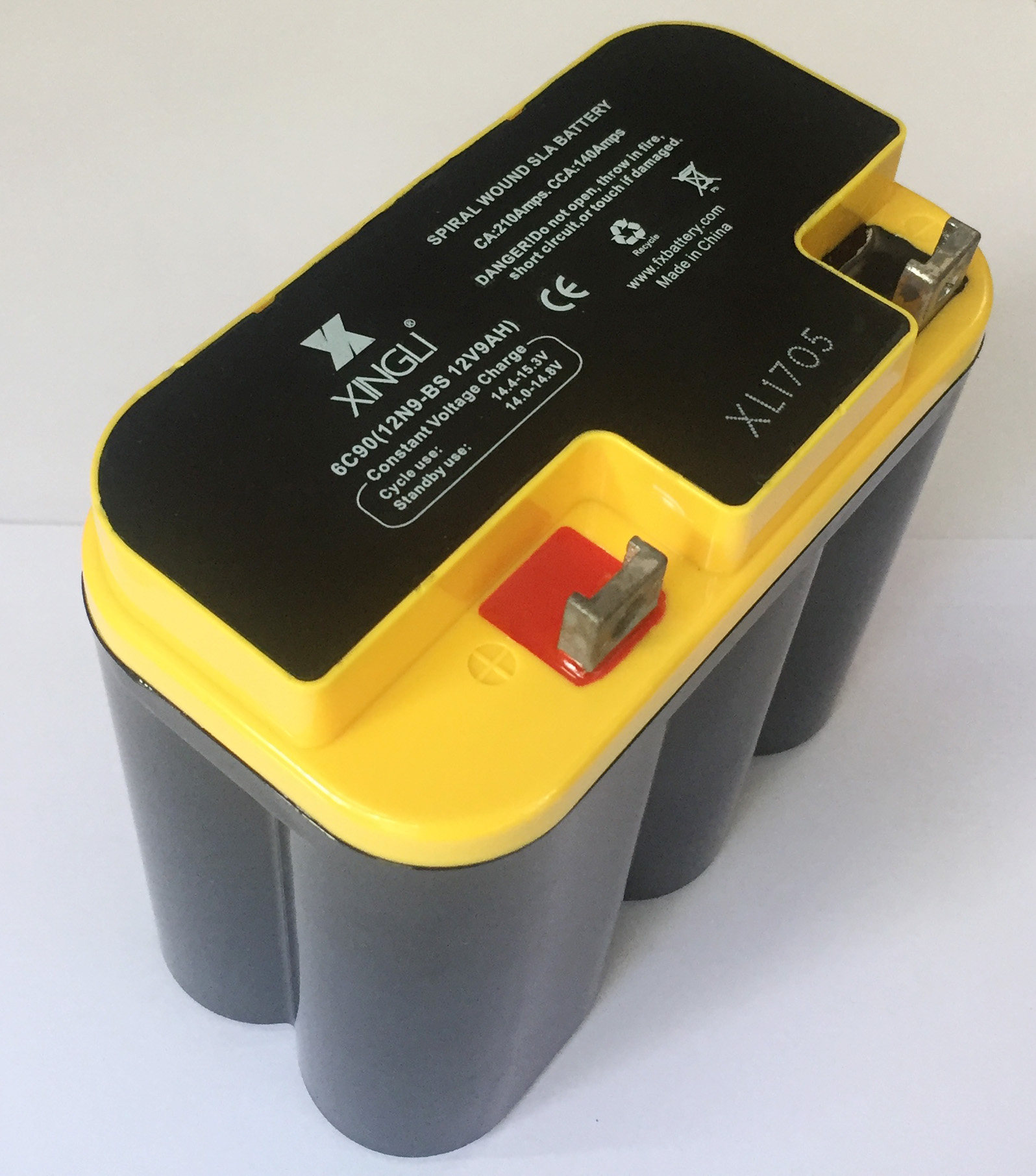 新款包邮兴力牌卷绕摩托车蓄电池6c90(12v9ah)卷绕电池 卷绕电瓶